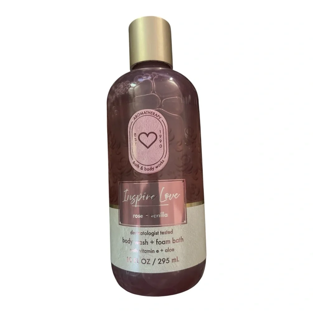 Aromatherapy Bath & Body WorkInspire Love Rose + Vanilla Body Wash & Lotion Set